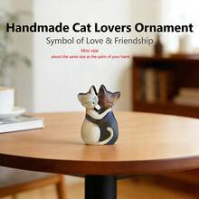 1 Tượng mèo đôi bằng gỗ, tượng mèo ôm nhau 2D, đồ trang trí nhà cửa hình động vật, thích hợp làm quà tặng sinh nhật, đám cưới, ngày lễ tình nhân, Giáng sinh, ngày Nhà giáo, tựu trường, văn phòng, trang trí bàn ăn và phòng ngủ, trang trí tiệc ngày lễ, trang trí kỷ niệm tình bạn (In phẳng 2D, không phải 3D) - Nhiều màu - Xem 4