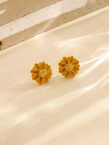 3件套精致雏菊耳环套装，清新甜美风格耳环，百搭日常及度假佩戴饰品，女士必备 - 彩色 - 查看 6