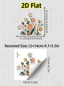 1pc Floral Pattern Switch Sticker, Modern PVC Switch Sticker Suitable For Home, Removable Self-Adhesive Wall Sticker Art, Floral Decor Switch Sticker Suitable For Bedroom, Living Room And Bathroom, 2D Flat Print Sticker, Easy To Peel And Stick PVC, Spring Theme Decor, 2D Flat - A - View 3
