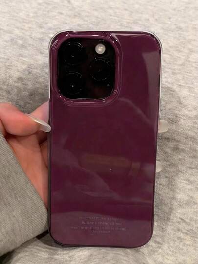 Vintage Grape Purple Magnetic Wireless Charging Transparent Frame Phone Case, Suitable For IPhone 16/15/14/13/12/11/17 Pro Max Plus, Stylish Shockproof Protective Case