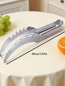1 Set Cortador de sandía de acero inoxidable, Molde para bolas de sandía, Cucharilla para sandía con quitahuesos, Cortador de frutas multifunción Herramienta de cocina - Multicolor - Ver 4