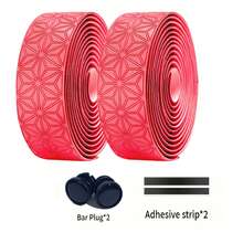 1 Pair Anti-Slip Road Bike Handlebar Tape PU Shock Bar Tape W/ Bar End Plugs - Đỏ - Xem 13