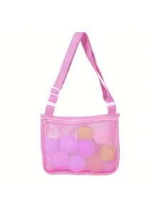1 pieza Bolsa de malla para la playa para niños, 20cm X 24cm Bolsa de almacenamiento de conchas de playa, Accesorios de natación para niños y niñas, Adecuado para niños de 3 a 12 años (La bolsa es un poco pequeña, adecuada para niños de 2 a 12 años) - Multicolor - Ver 42