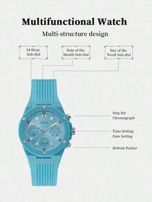 GUESS Stainless Steel Elegant Daily Wear Watch GW0255L2, Suitable For Commuting And Work - Blue - View 5