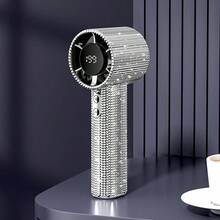 Rhinestone Encrusted Mini Handheld Electric Fan, Luxury USB-C Rechargeable Quiet Turbo Fan, 1800mAh Battery, Adjustable Speed, Elegant Summer Gift Box For Women, Suitable For Office, Commute And Travel,Outdoor,Garden,Travel Essentials,Portable Essentials,Beach Essentials,Graduation Season,Commencement,Graduation Ceremony,Graduation Gift,Graduation Present,Graduation Gift,Graduation Present,Congrats Grad,Congratulations Graduate,Valedictorian,Finish School,Graduation Party,Outdoor Essentials,Travel Portable,Hiking Essentials,Camping Essentials,Portable Tools,Summer Essentails,Summer Portable - 彩色 - 查看 14
