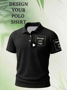 Men's Customized Casual Polo Shirt - Black - View 3