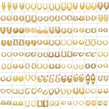 12 Pairs Of 304 Stainless Steel Earrings, A Thick Gold Ring-Shaped Jewelry Set, Embodying The Elegant Style Of Ladies - A Simple Japanese-Korean Style, With A Fashionable And Exquisite Asymmetrical Design, Suitable For Daily Wear And Party Occasions.Summer Jewelry Women,Earrings For Women - Gold - View 2