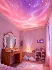 1pc Aurora Galaxy Projector Light, LED Starry Sky Projector Light, Remote-Controlled Northern Lights Projector Light, USB-Powered Decorative Night Light, Suitable For Bedrooms, Living Rooms, Rooms, Home Decor, Parties, Birthdays, Weddings - Colored Light - View 10