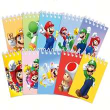 10pcs Classic Lion Game Character Mini Spiral Notebooks Set | Cute Cartoon Plumber & Dinosaur Notebooks | Adorable Little Journals Suitable For Note-Taking, Sketching And Party Hobbies | Ideal Gift For Gamers - Multicolor - View 3