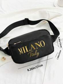 1 chiếc túi đeo ngực in họa tiết "Milan" tối giản, dung tích lớn, túi đeo chéo thời trang, túi đeo hông đa năng tối giản, dây đeo có thể điều chỉnh, thích hợp cho các hoạt động thể thao ngoài trời, có thể dùng như túi đeo vai, phù hợp cho thể thao, chạy bộ, du lịch, leo núi và các hoạt động khác, thích hợp làm quà tặng cho gia đình, bạn bè, đồng nghiệp, bạn học vào các dịp lễ, sinh nhật, Ngày Valentine. - Nhiều màu - Xem 10