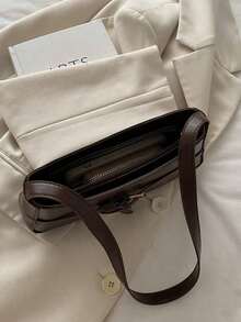 New Fashion Waist Belt Decor Handbag, Suitable Parties, Outings, Vacations, Shopping And Daily Use, Can Store Coins, Phones, Also Suitable As A Work Bag White-Collar, College Students And Office Workers, Elegant Ladies Bag - 咖啡 - 查看 5