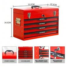 Portable Tool Kit With Four Sockets And Toolbox With Metal Lock, Packaging Equipment Compatible With Cooling Tanks - Black - B - 查看 3