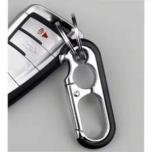 1 chiếc móc khóa xe hơi đa năng sáng tạo, dụng cụ mở nắp chai rượu vang cầm tay, móc khóa kim loại dành cho nam giới, thời trang và bền bỉ, móc treo quần áo đa năng với hai vòng kim loại, dụng cụ nhà bếp, tiệc tùng. - Nhiều màu - Xem 6