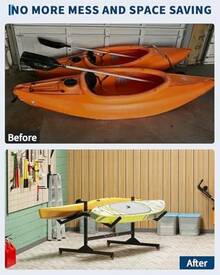 Freestanding Kayak Storage Rack Kayak Rack Garage Outdoor Storage - 1 - View 8