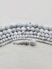 4/6/8/10mm Natural White Howlite Round Beads, Suitable For Jewelry Making, DIY Necklace & Bracelet Accessories - Multicolor - View 8