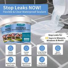 Y-RED 多用途隐形防水密封胶，透明防漏粘合剂，适用于浴室瓷砖、卫生间、屋顶、墙壁、房车、泳池、窗台裂缝修补。 - Waterproof Sealant - 查看 1