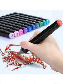 168/120/80/48/36/24 PCS Marker Sets, Dual-Tips, DIY Craft Pens, Watercolor Pens, School Supplies, Professional Permanent Colors, For Painting, Sketching, Coloring, Calligraphy - Ideal For Halloween & Christmas Gifts, Art Lovers, Art Supplies - 168 Colors / Markers - View 10