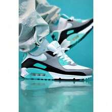 Men's 90 Sneakers - Modern, Stylish, Casual, Ideal For Gym, Walking, And Various Colors - 綠色 - 查看 5