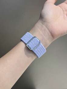 1条男女通用尼龙表带，兼容 42mm、38mm、40mm、41mm、44mm、45mm、46mm、49mm，时尚智能手表替换表带，适用于Series Ultra2、Ultra SE2、SE 11、10、9、8、7、6、5、4、3、2、1，是返校学生的理想礼物 - 柔霧紫 - 查看 7