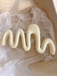 Bộ 2 chiếc/1 chiếc Kẹp tóc nữ cỡ lớn 12.5cm/4.92in màu hồng có nơ và họa tiết lượn sóng trắng, thời trang, đa năng, thanh lịch, cao cấp và tối giản, phù hợp cho đi chơi hàng ngày, giải trí, dự tiệc, đi làm, rửa mặt, trang điểm và phối đồ. - Nhiều màu - Xem 5