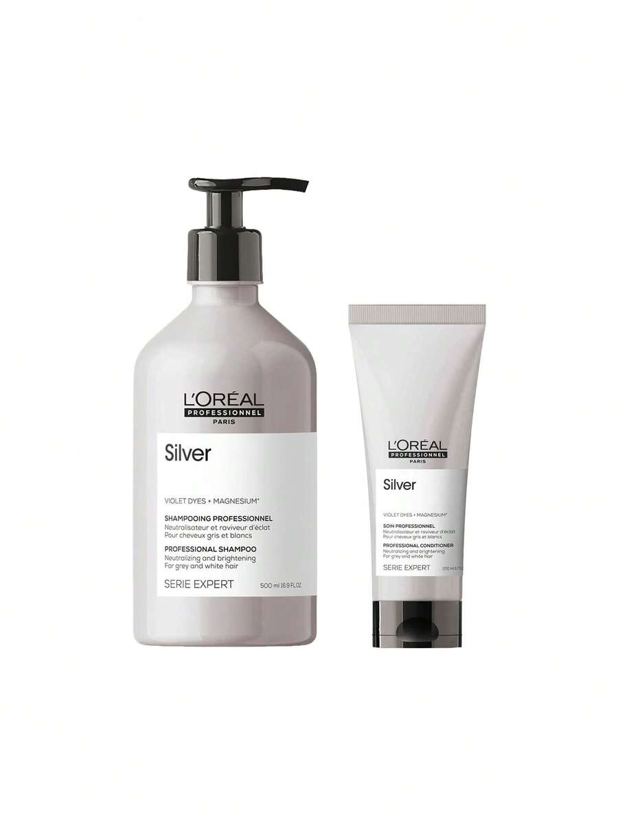 L'Oréal Professionnel [Bundle] Serie Expert Silver Shampoo 500 Ml + Conditioner 200ml - SERIE EXPERT Silver - View 1