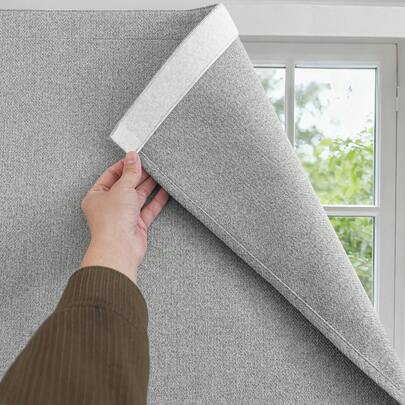 Rèm cửa tự dính cản sáng cho phòng ngủ và phòng khách, không cần khoan, cách nhiệt và chống tia UV, 1 tấm.