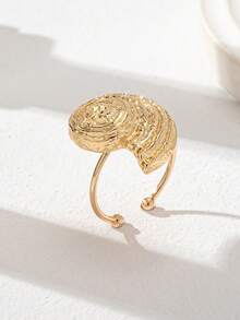 1 Đôi nhẫn ngón chân thiết kế hình ốc biển và vỏ sò dành cho nữ, trang sức du lịch biển, trang sức mùa hè. - Vàng - Xem 2