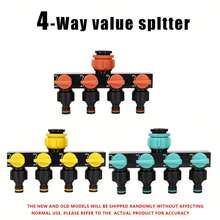 1pc 4-Way Plastic Courtyard Watering Divide For Lawn Care & Irrigation Systems, Plumbing Fittings, Functional Fittings, Precision Engineering, Flow Control, Home Gardeners, Water Flow Control, Compact Design, Sturdy Construction, Water System Installers,Easy Setup And Removal,4 Independent Switches - A - View 9