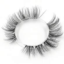 10 Cặp Mi Giả Lông Chồn 3D Trong Suốt, Tự Nhiên, Mỏng, Dài, Mềm Mại, Dày, Ngắn, Kết Hợp, Mi Trang Điểm Có Thể Tái Sử Dụng - màu đen - Xem 7