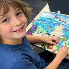 beartale 60 Stück Puzzle Spielzeug Unterwasserwelt, Montessori Spielzeug, bunte Zuordnungskarten mit Haien und Delfinen aus dem Marinebereich, Montessori Frühkindliche Bildungsspielzeuge, Lernspiel mit Unterwassertieren, Geburtstags-/Kindertags-Geschenk für 3-6 Jährige - Verschiedenfarbig - Übersicht 3