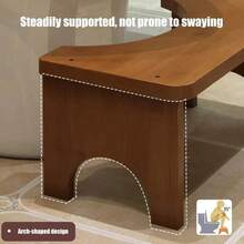 Bamboo Toilet Squat Stool Wide Bathroom Potty Step Non Slip Portable - 查看 9