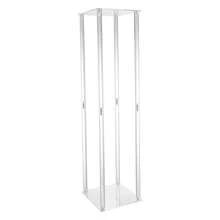 WUPYI2018 Acryl Vase Hochzeit Mittelstücke, 3 Pcs klar Spalte Blume Display Stand, geometrische Display Stand für Home Decor - A - Übersicht 6