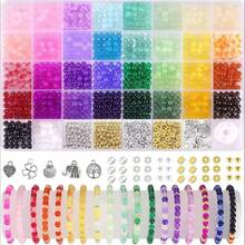 1250pcs/100pcs 6mm Crystal Round Beads Bracelet Making Kit, Includes 28 Colors Crystal Glass Beads, Alloy Pendants, Beading Thread, Suitable For DIY Bracelet, Necklace, Earrings, Crafts, Great For Beginners (Random Colors) - Color Mixing - View 8