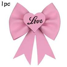 6pcs Red, Pink, Purple Heart Shaped Bow Decorations, Suitable For Mother's Day, Wedding, Anniversary Party, DIY Bouquet, Gift Packaging - Multicolor - View 9