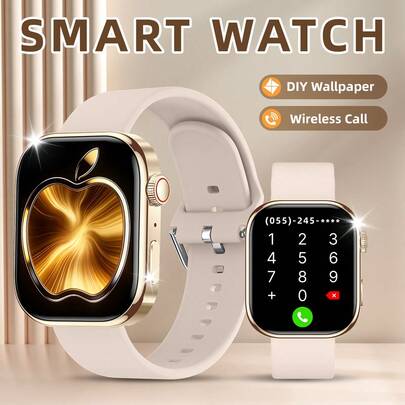 SIMSONLAB 1.83-Inch Large Full-Touch Screen Smart Watch, Wireless Calling & Dial, Multi -Sport Modes, Message Notification, Calling Reminder & Rejection, Information Reminder, SMS Reminder, Birthday Anniversary Holiday Gift