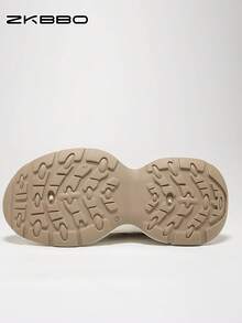 Women's Breathable Mesh Thick-Sole Chunky Sneakers, Comfortable Casual Sports Shoes For All Seasons - Champagne - View 9