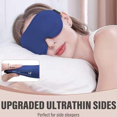 2-In-1 3D Contoured Sleep Mask, Designed For Napping And Sleeping, Helps Relieve Fatigue, Breathable, Blackout, Soft, Adjustable, Promotes Deep Sleep, Suitable For Travel And Rest, Stress-Free, Unisex, Breathable, Stress-Free Sleep Solution, Dorm Essential