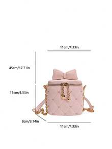 Bolso de cadena acolchado de lujo, estilo dulce, nueva llegada, bolso versátil de hombro, bandolera y asa superior, mini bolso de caja - Multicolor - Ver 10