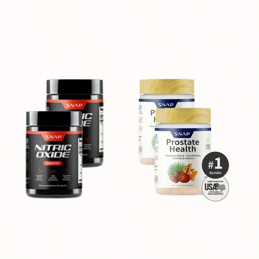 Miriyalyad Ultimate Men's Health Bundle -NitricOxide Booster 60ct+ Prostate Health Bundle -NaturalSupplement Capsules-Support Blood Circulation &Prostate Health - 2set - View 1