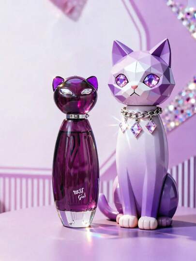 70ml Purple Cat Shaped Floral & Fruity Fragrance Mist, Air Freshener, Flameless Diffuser, Ideal Gift For Friends, Family, Girlfriend On Holidays, Birthdays