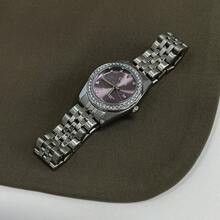 1pc CILOA Women's High-End Luxury Calendar Waterproof Quartz Watch, Suitable For Daily Wear And Festivals - Purple - View 7