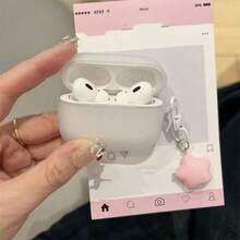 Star Minimalist Transparent Bluetooth Wireless Protective Case, Compatible With AirPods Pro 3, 2nd Generation, Compatible With IPhone Earphones 1/3/4/5, Wireless Protective Case For 2nd, 3rd And 4th Generation - Clear - View 4