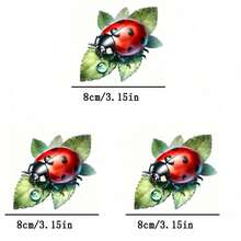 1/2/3pcs Ladybug Pattern Heat Transfer Stickers, Suitable For DIY T-Shirts, Jeans, Hoodies, Bags, Pillows (Mixed Colors), Holiday Crafts, Durable Decoration, Clothing Embellishment, Party Decoration - Multicolor - View 5