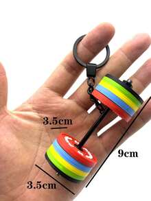 新款哑铃钥匙扣 DIY哑铃硅胶钥匙扣，健身爱好者和教练礼物，背包和汽车钥匙扣 - 彩色 - 查看 5