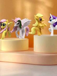 MY LITTLE PONY 12pcs Desktop Decor Miniatures, Perfect Gifts For Young People On Birthday, Christmas, Back To School, Suitable For Birthday Celebration, Friend Gifts, Memorial Gifts, Decorations, Home Decor, Valentine's Day Gifts - Multicolor - View 6