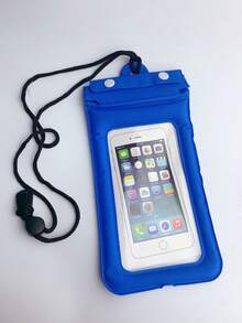 Good Goods, Cameras, Transparent Beach Bags, , Waterproof Bags, Rafting, Swimming, Mobile Phones, Epidemic Prevention Supplies, Leak-Proof - Three-fold Inflatable Dark Blue - View 3