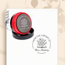 Personalized Library Stamp With Custom Teacher Design, Suitable For Any Language, Unique Gift - Multicolor - View 3