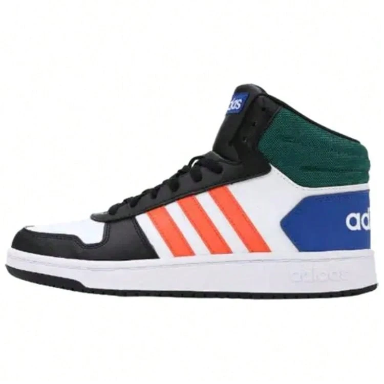 Adidas Hoops 2.0 Mid 'White Multi-Color' White And Black Orange - White, Black, Orange - View 1