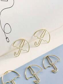Creative Umbrella Shaped Paper Clips, Cute Cartoon Stationery, Special Shaped Paperclips For Notebook, Journal & Calendar Marking - Multicolor - View 6