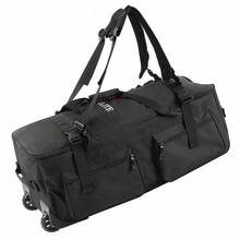 Multi-Functional Rolling Travel Luggage Bag Extra Large Capacity Wheeled Backpack With Shoulder Straps Multi-Pocket Design For Luxury Travel & Daily Use - Black - View 7